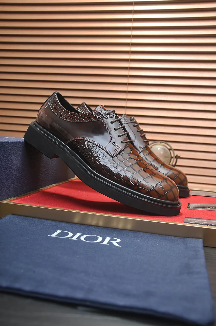Men's shoes 💰780💶[Dior] (water-dyed cowhide lining) Dior original 1:1 high-quality factory, imported original materials, imported raw cowhide, water-dyed cowhide lining, original TPU outsole, code number: 39-44 (38 45 custom-made, non-refundable)